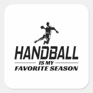 Handball Player Sport Team Handballer Funny Sprich Quadratischer Aufkleber