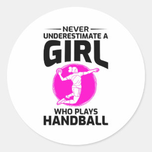 Handball Player Sport Team Handballer Funny Sprich Runder Aufkleber