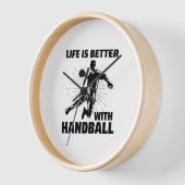 Handball Player Sport Team Handballer Funny Sprich Uhr (Winkel)
