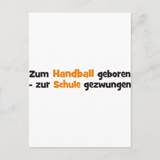 Handball Postkarte (Vorderseite)