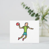 Handball Postkarte (Stehend Vorderseite)