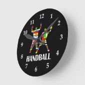 Handball Runde Wanduhr (Winkel)