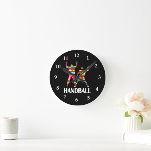 Handball Runde Wanduhr (Zuhause)