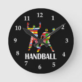 Handball Runde Wanduhr (Vorderseite)