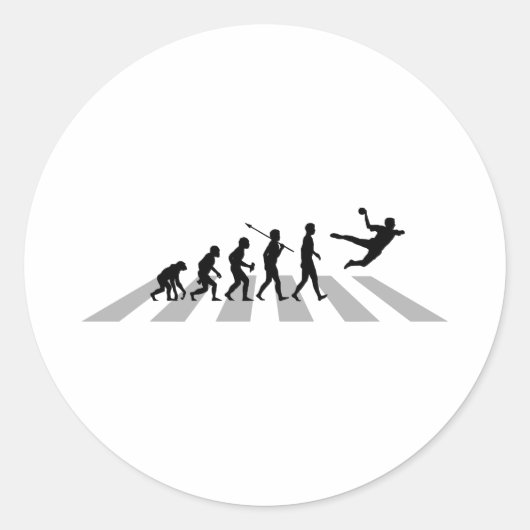 Handball Runder Aufkleber (Vorderseite)