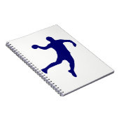 Handball-Silhouette Notizblock (Rechte Seite)