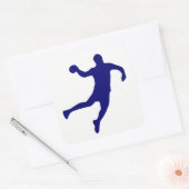 Handball-Silhouette Quadratischer Aufkleber (Umschlag)