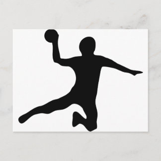 handball spieler dodgeball postkarte