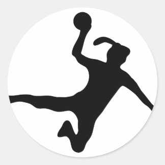 Handball spielerin Frauenhandball Runder Aufkleber
