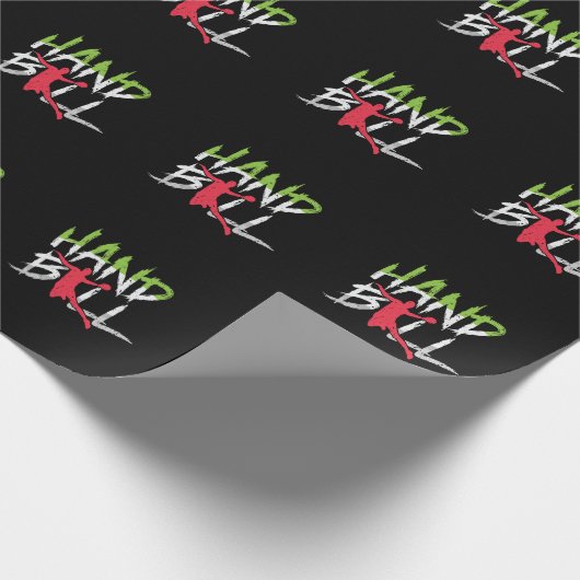 Handball Sprungwurf Geschenkpapier (Ecke)