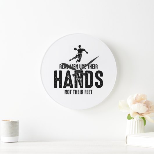 Handball Team Sport Innensport Torwart Große Wanduhr (Zuhause)