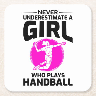 Handball Team Sport Innensport Torwart Rechteckiger Pappuntersetzer