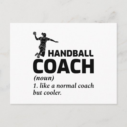 Handball-Trainer Handballer Funny Sprichwort Postkarte (Vorderseite)