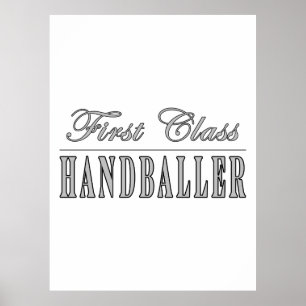 Handball und Handballspieler : First Class Handbal Poster