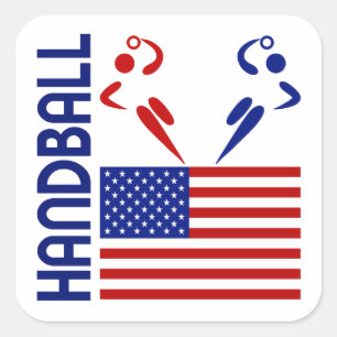 Handball United Staaten Quadratischer Aufkleber