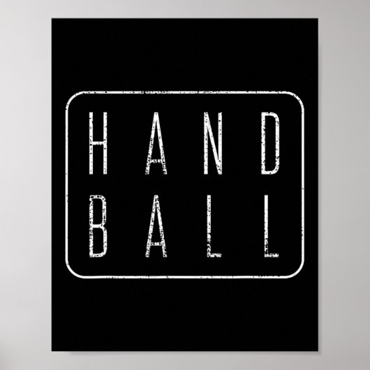 Handball-Vintages Geschenkprogramm T-Shirt Poster (Vorne)