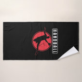 Handball Wurf und Tor Badehandtuch (Badehandtuch)