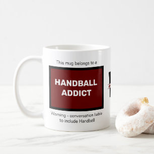Handballaddict Hinzufügen des Monogrammes Ihres Na Kaffeetasse