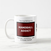 Handballaddict Hinzufügen des Monogrammes Ihres Na Kaffeetasse (Links)