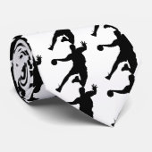 Handballdesign des Spielers in voller Bewegung Krawatte (Gerollt)