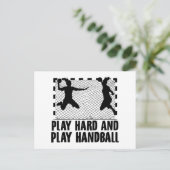 Handballer-Sprichworte | Handball Team Sport Gesch Postkarte (Stehend Vorderseite)