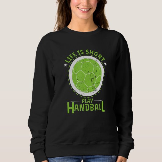 Handballlebensdauer Kurz Sweatshirt (Vorderseite)
