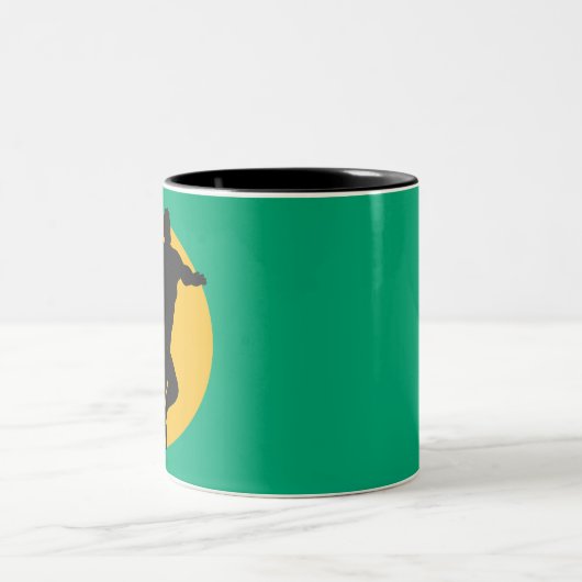 Handballliebhaber Zweifarbige Tasse (Mittel)