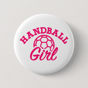Handballmädchen Button