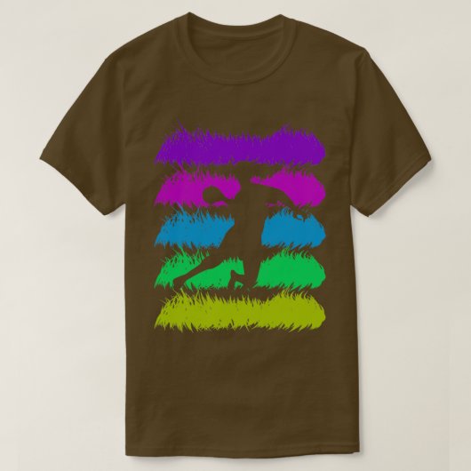 Handballschatten mit Retrofarben 2 T-Shirt (Design vorne)
