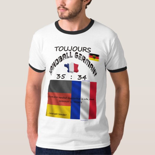 Handballspiel Deutschland gegen Frankreich Handbal T-Shirt (Vorderseite)