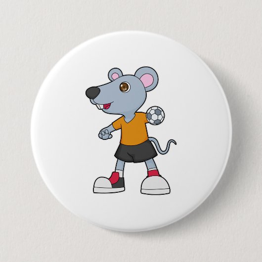 Handballspieler Handball Maus Handball Button (Vorderseite)