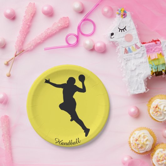 Handballspieler Pappteller (Party)