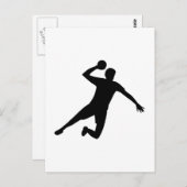 Handballspieler Postkarte (Vorne/Hinten)