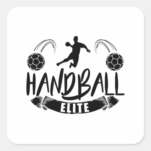 Handballteam| Handballspieler Sporttrainer Quadratischer Aufkleber (Vorderseite)