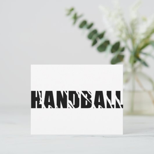 Handballtext Postkarte (Stehend Vorderseite)