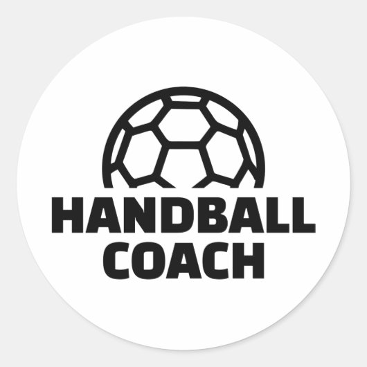 Handballtrainer Runder Aufkleber (Vorderseite)