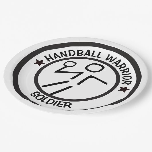 HANDBALSPIELER PAPPTELLER (Schrägansicht)