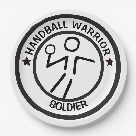 HANDBALSPIELER PAPPTELLER (Vorderseite)