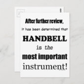 Handbell das wichtigste Instrument Postkarte (Vorne/Hinten)