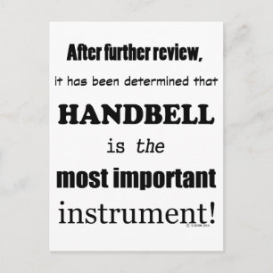 Handbell das wichtigste Instrument Postkarte