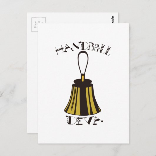 Handbell Diva Postkarte (Vorne/Hinten)