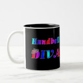 Handbell-Diva Zweifarbige Tasse (Links)