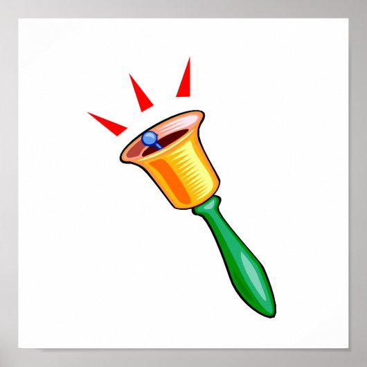 Handbell-Grafikbild, Handscheckbild Poster (Vorne)