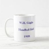 Handbell-Idoltext auf back- Herrn Giggle Conductor Kaffeetasse (Links)