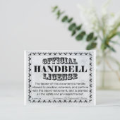 Handbell-Lizenz Postkarte (Stehend Vorderseite)