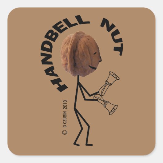 Handbell Nut Square Sticker (Vorderseite)
