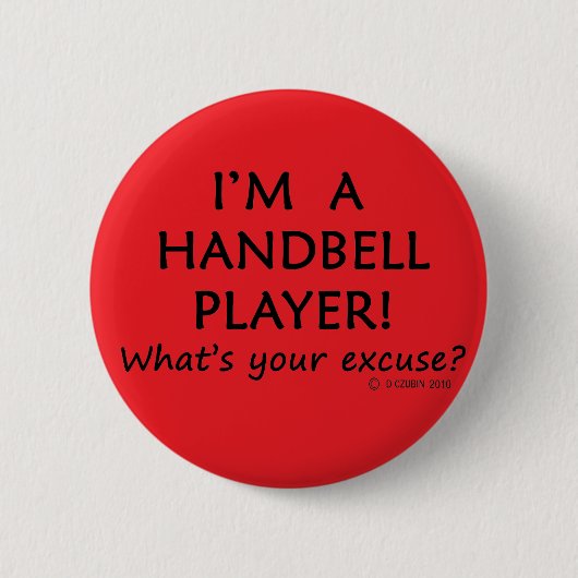 Handbell Player Entschuldigung Button (Vorderseite)