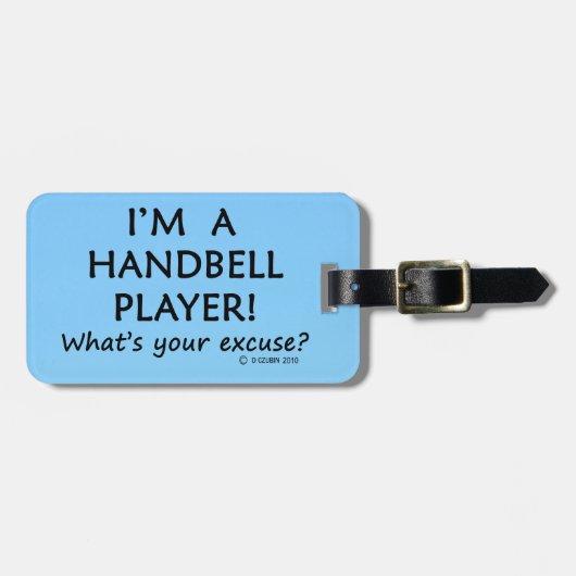 Handbell Player Entschuldigung Gepäckmarke Gepäckanhänger (Vorderseite horizontal)