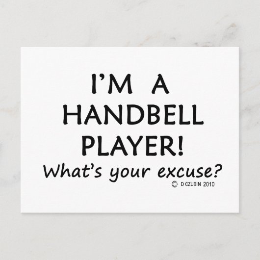 Handbell Player Entschuldigung Postkarte (Vorderseite)