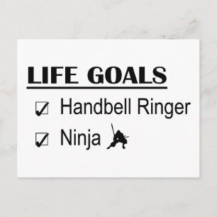 Handbell Ringer Ninja Life Goals Postkarte